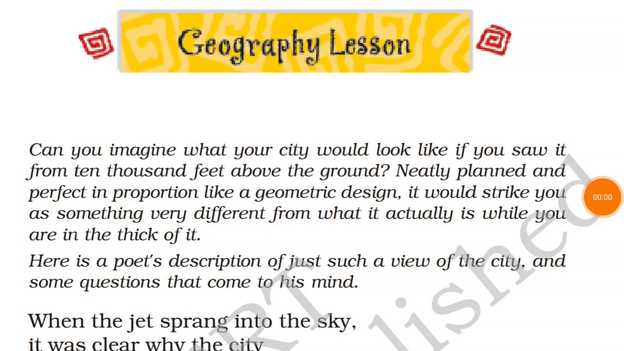 geography lesson poem figures of speech