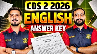 CDS 2 2026 English Answer Key 🔥 All Sets A, B, C, D | CDS 2 English Paper Solution
