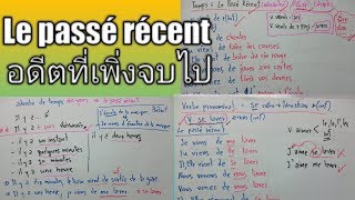 ภาษาฝรั่งเศส Temps: le passé récent อดีตที่เพิ่งจบไป