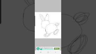 Bunny drawing using 'IbisPaint X'