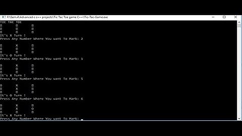 Tic Tac Toe game using C++ Programming | Source Code & Projects
