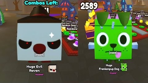 I hatched Huge Frankenpup Dog and Huge Evil Raven in Pet Simulator 99