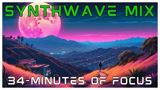80's Music - Synthwave Mix for Focus