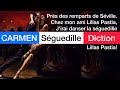 CARMEN Seguedille Près des remparts de Séville. French diction, translation + score animation