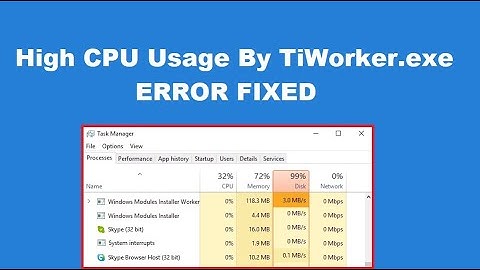 How to Fix High CPU Usage By TiWorker.exe
