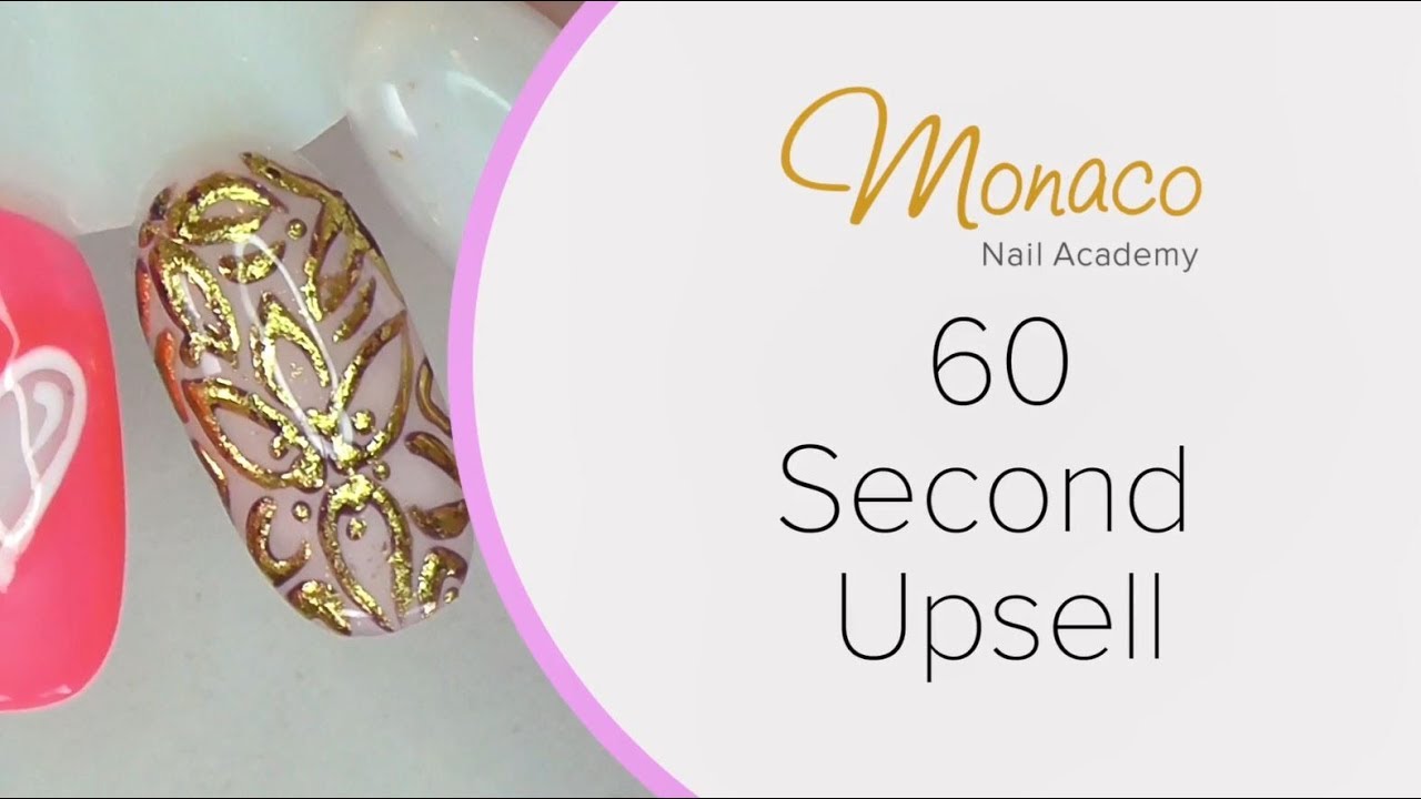 Foiled Flowers Nail Art {60 Second Upsell} - YouTube