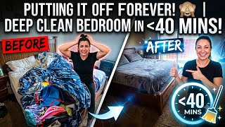 I Put Off Cleaning This Bedroom WAY Too Long! 😂🧹 But It Took Less Than 40 Minutes! #DeepClean