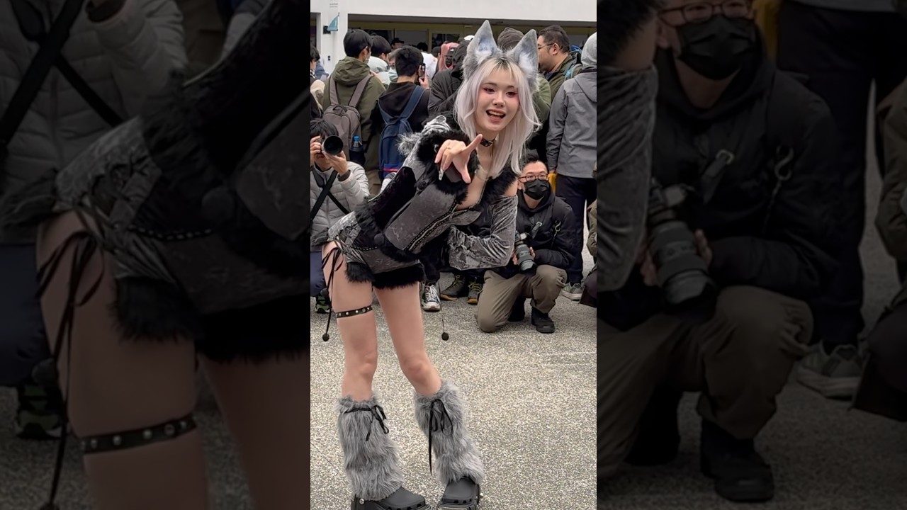 Cosplay 4K - Black Cat Cosplay Girl Save or Scroll Anime Game Idol 黒猫コスプレ 검은고양이코스프레? #cosplay