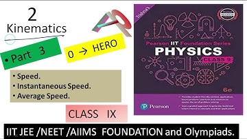 Class 9 Part 3 Kinematics for Foundation of IIT/NEET/AIIMS and Olympiads .