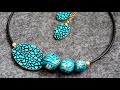gorgeous faux ceramic jewelry polymer clay tutorial FIMO ethnic