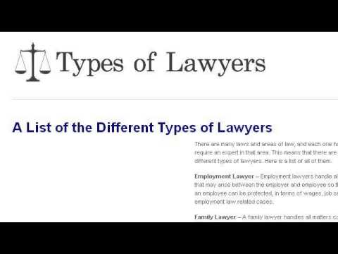 types of lawyers