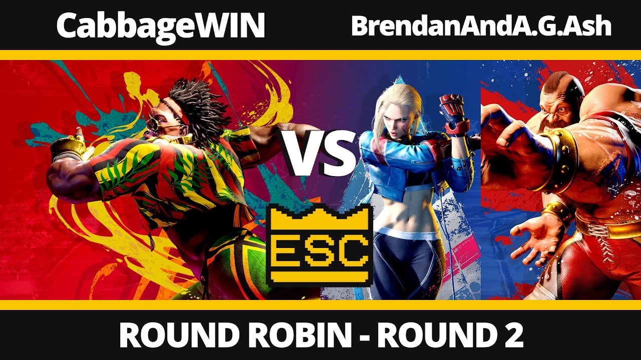 ESC 45 -EX- Round 2 - CabbageWIN (Dee Jay) Vs. BrendanAndA.G.Ash (Cammy, Zangief) SF6 UK Tournament
