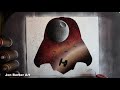 Star Wars - Darth Vader and the Death Star - Spray Paint Art