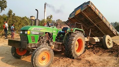 Eicher 557 | Sonalika 60 Rx DI | Mahindra 595 | Powertrac 439 | Digital Unload Facility Of Tractor |