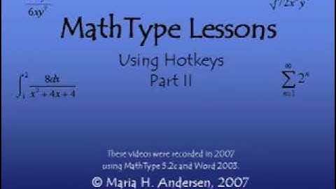 How to Use MathType Tutorial: Formatting Equations and Reactions in MS Word