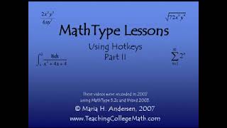 How to Use MathType Tutorial: Formatting Equations and Reactions in MS Word