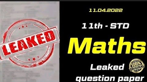 leaked 11th maths second revision question paper in our telegram channel link in description
