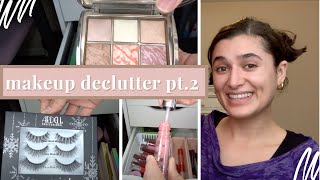 MAKEUP COLLECTION DECLUTTER PART 2 | EYELINER, LIPSTICK & EYESHADOW PALETTES