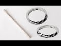 은 막대로 어디까지 만들 수 있을까? EP.1  /속도편집x/공방소음 ASMR/ how to make twist silver ring(making process)