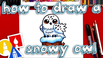 How To Draw A Snowy Owl Cartoon🦉