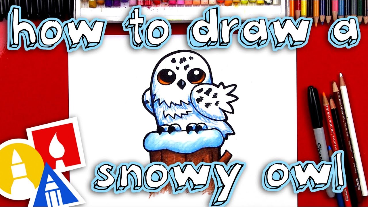 How To Draw A Snowy Owl Cartoon🦉 - YouTube