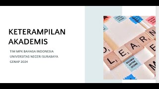 Keterampilan Akademis