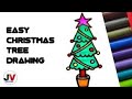 how to draw a christmas tree|how to draw christmas tree|christmas tree easy to draw