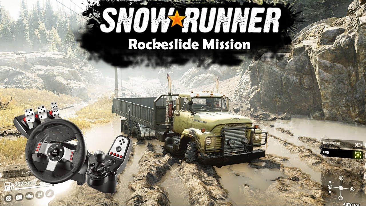 Rockeslide Mission Complete - Snowrunner - Codex - Logitech G27 Experience