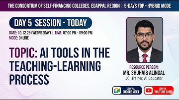 Day 5 | AI Tools in the Teaching–Learning Process | FDP 2025