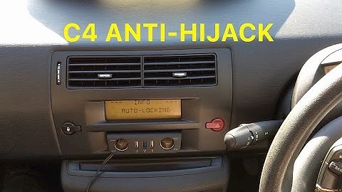 How To Activate the Anti-Hijack/Auto Locking on a Citroën C4