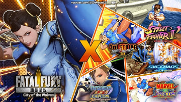 CHUN-LI (REFERENCES comparison) | Fatal Fury: CotW x Street Fighter, CvS2, TvC...