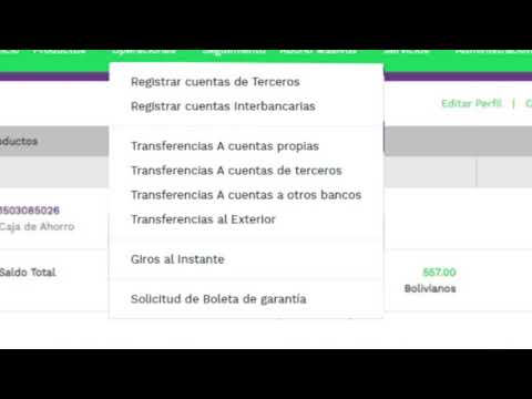 Tutorial - Transferencias a terceros a través del Portal Web