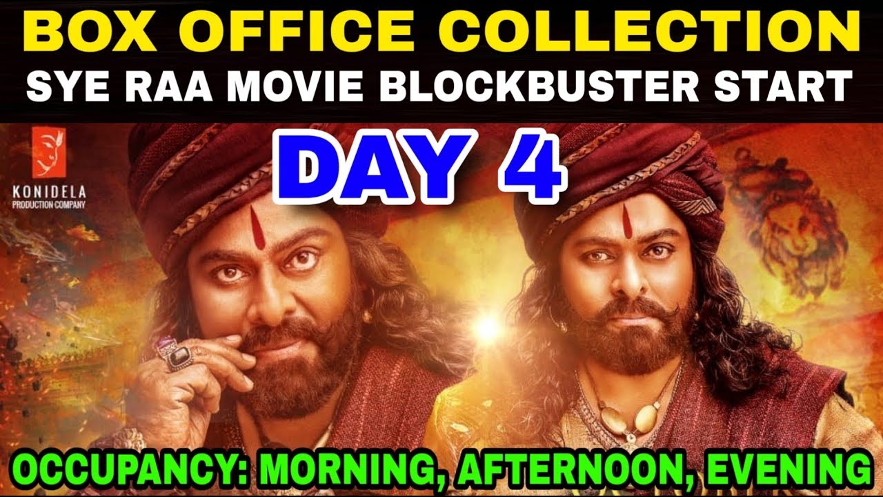 Sye Raa Movie Box Office Collection Day 4 | Occupancy | Blockbuster | India,W.W