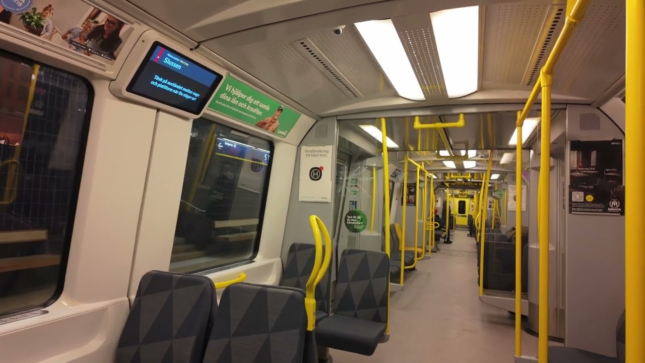 Sweden, Stockholm, subway ride from Hornstull to Gamla stan