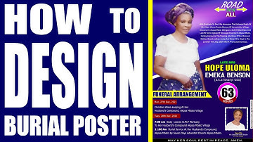 HOW TO DESIGN FUNERAL POSTER FOR BEGINNERS IN COREL DRAW | FULL COREL DRAW TUTORIAL 2022