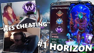 #1 Horizon Killing STREAMERS w/ Reactions in Ranked | Apex Legends