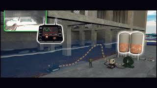 Remote operated sludge cleaning robotic system - Cooling tower cleaning