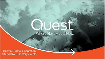 How to create a Search to filter Active Directory events