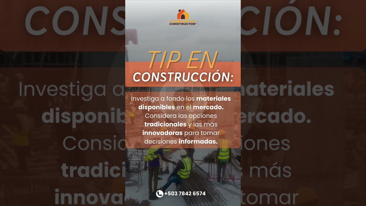 #ConstrucciónElSalvador #IngenierosSV #ArquitectosSV  #ConstrucciónSostenible #ManualDelConstructor