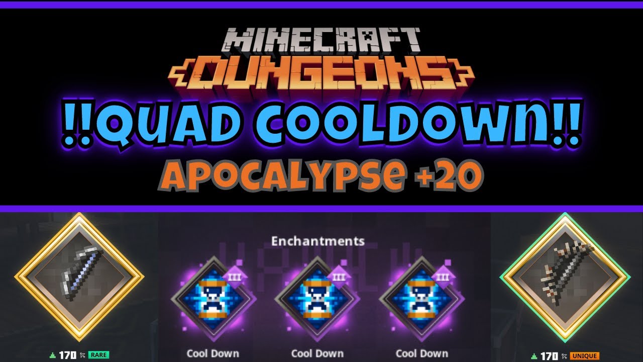 Minecraft Dungeons Quad Cooldown Mimic - Fireworks Daily Trials   Apocalypse +20