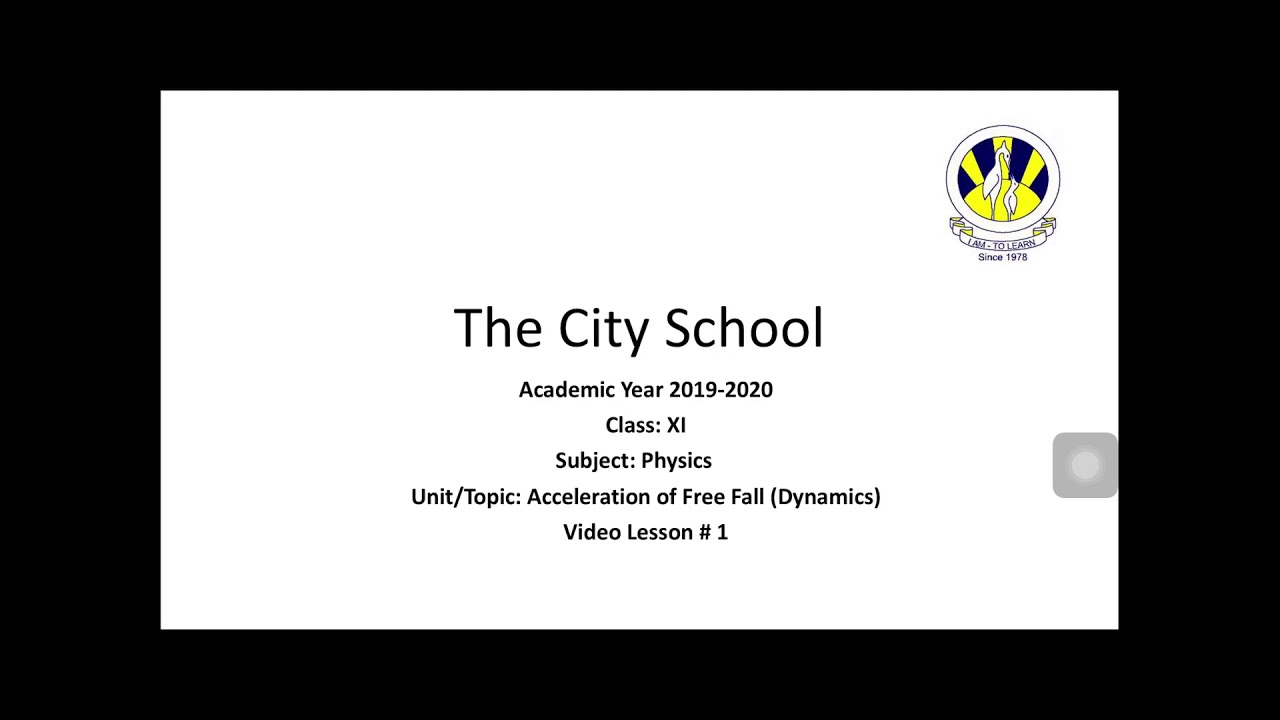Acceleration of Free Fall (Dynamics) | Easy Physics by SFH 5054 - YouTube
