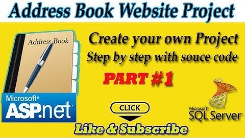 Address Book website Project in ASP.NET Part#1