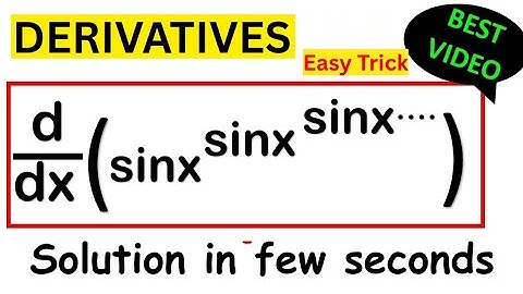 Differentiation Shortcut Method | Trick to find derivatives of infinite series #jee #differentiation