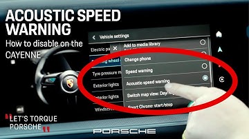 How To Turn Off Acoustic Speed Warning Porsche Cayenne 2024