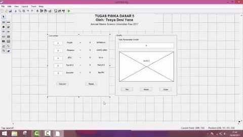 Faktor konversi dan persamaan grafik di guide matlab oleh Tesya desi yana IK FPK UNRI