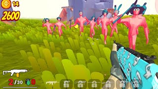 Funny shooter 2, yandex games, jogo de tiro para navegador, atire e sobreviva contra os bonecos colo screenshot 5