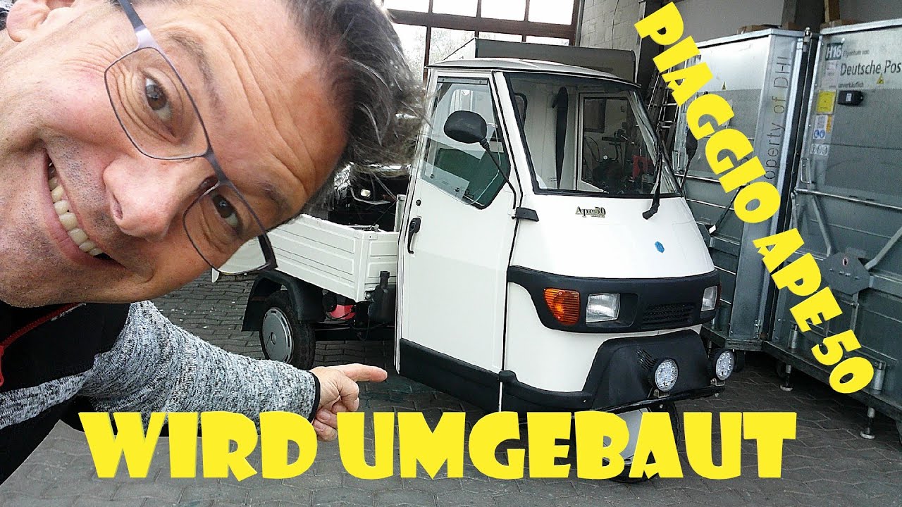 Piaggio Ape 50 wird zum Verkaufsmobil #apeharry - YouTube