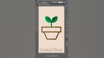 Draw Potted Plant with stroke and Fill in Adobe Illustrator | Design Mentor