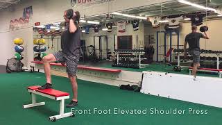 Front foot elevated (FFE) shoulder press