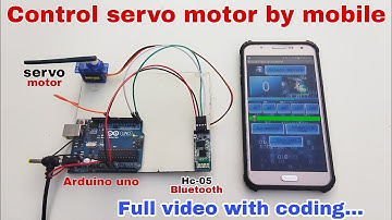 How to control servo motor by mobile, hc-05 Bluetooth module project, hr robotics